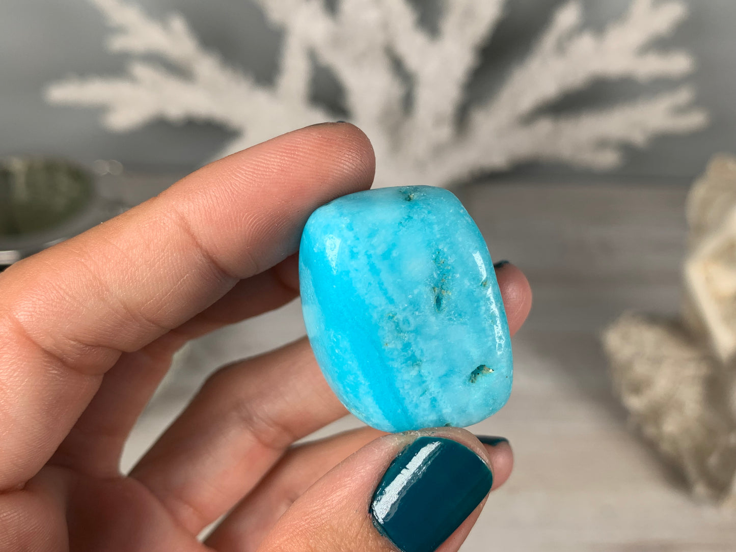 Tumbled Blue Aragonite