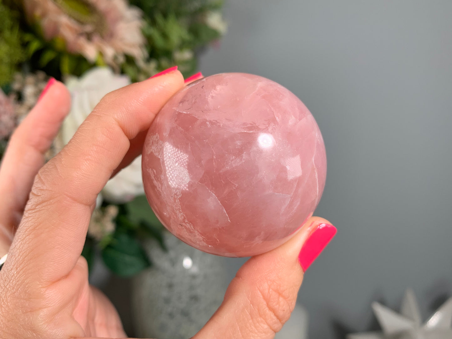 Rose Quartz Sphere (1.8-1.9" 45-49mm)