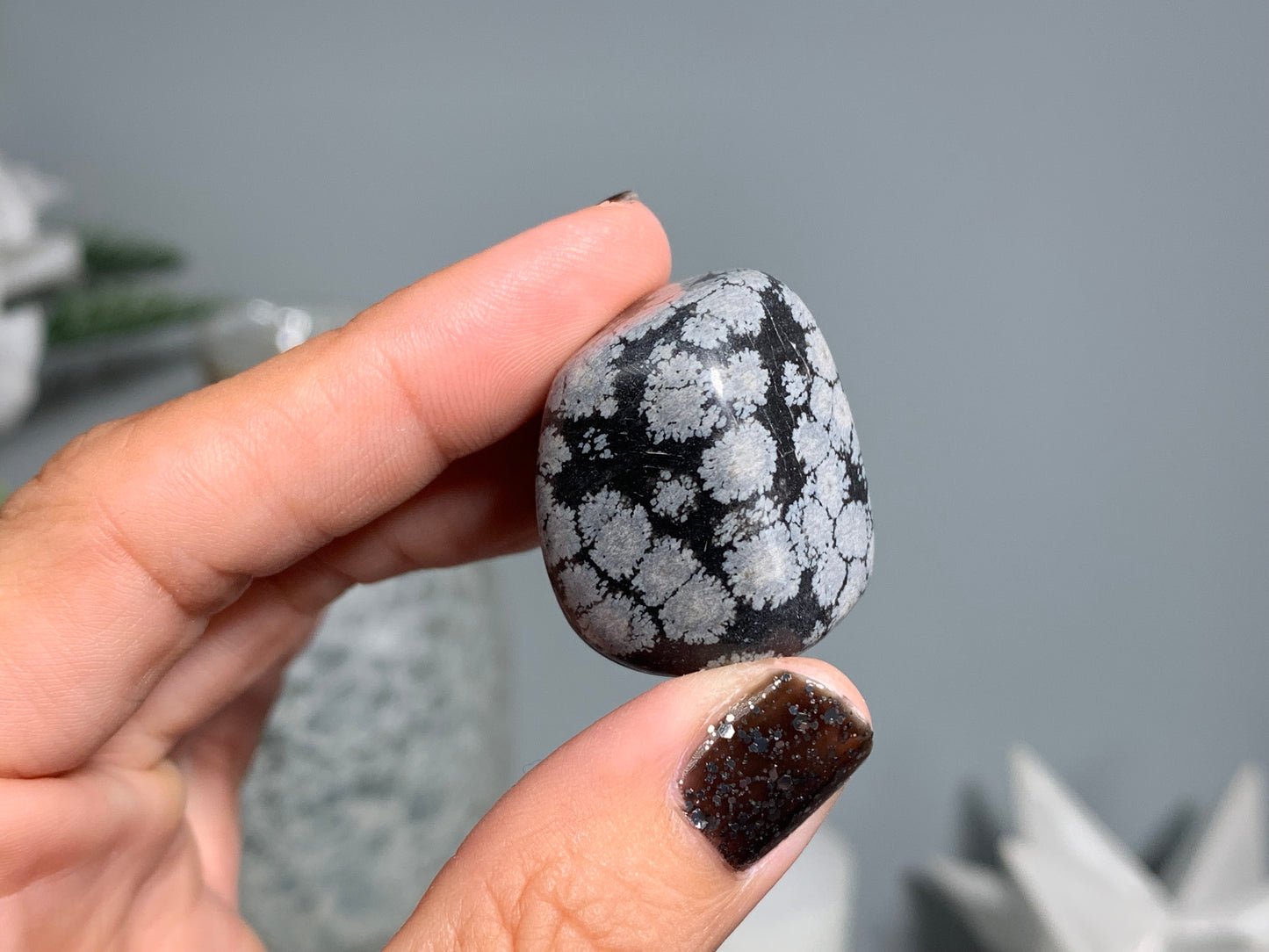 Tumbled Snowflake Obsidian Large