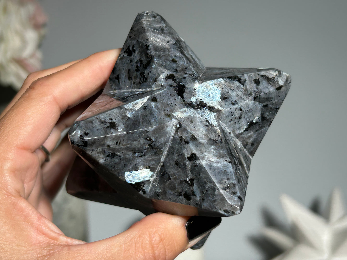 Larvikite Merkaba (3.2", 82mm)