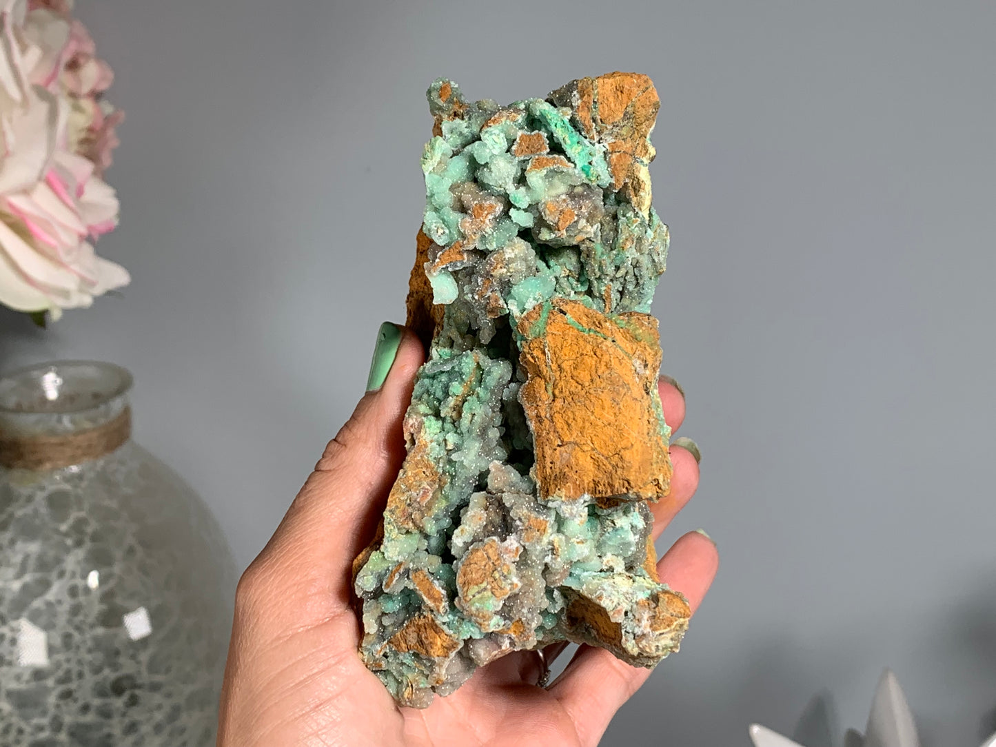 Druzy Chrysoprase (4.5", 115mm)