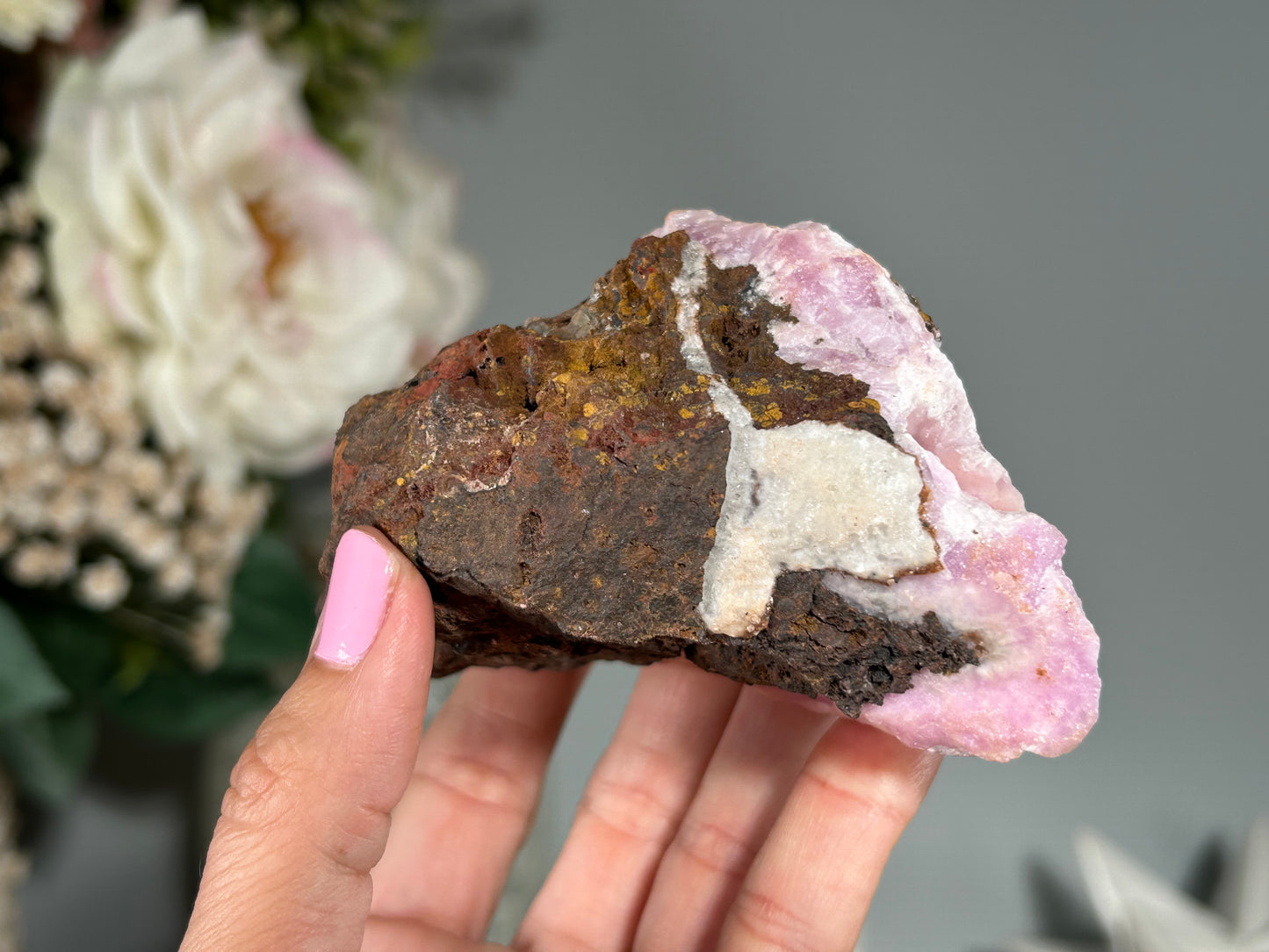 Natural Pink Aragonite (4.1", 105mm)