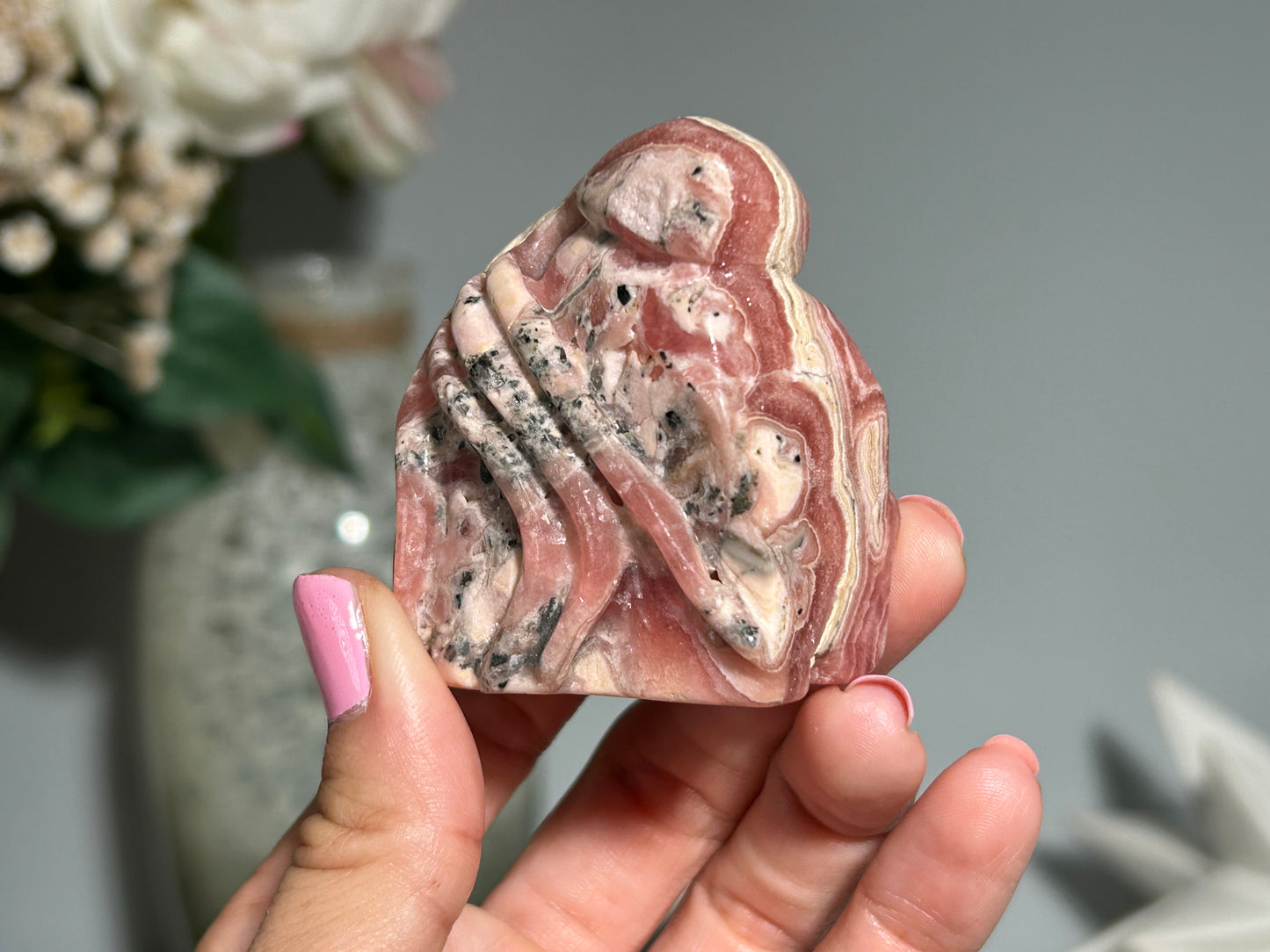 Rhodochrosite Octopus (2.2", 55mm)