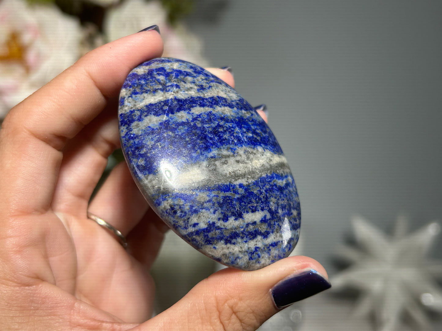 Lapis Lazuli Palm Stone (2.6", 67mm)