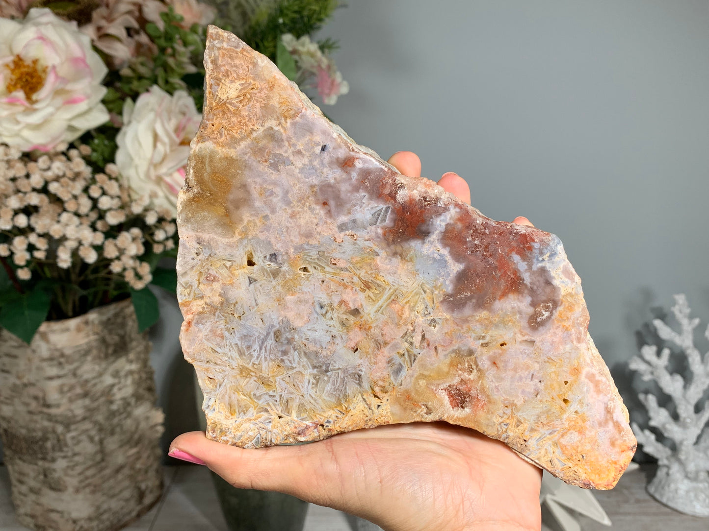 Pink Amethyst Slab (7.4", 187mm)