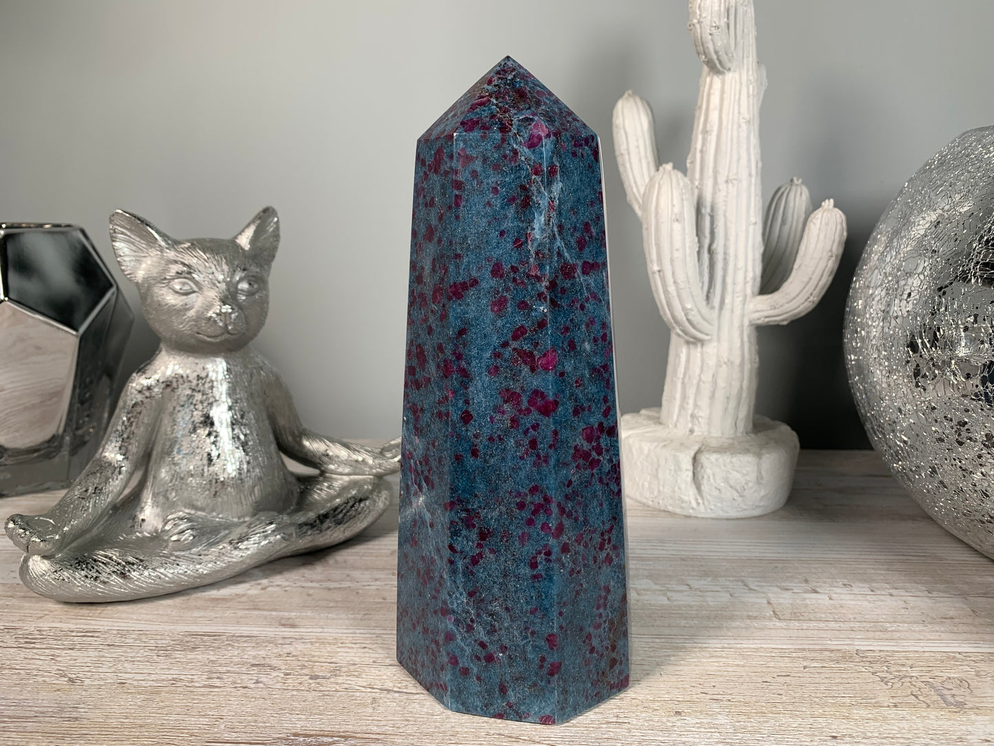 Ruby and Kyanite Tower (8.4", 213mm)