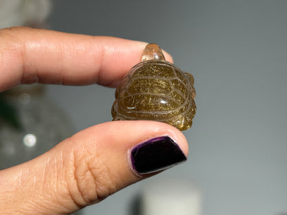 Rutilated Quartz Turtle (1.1”, 28mm)