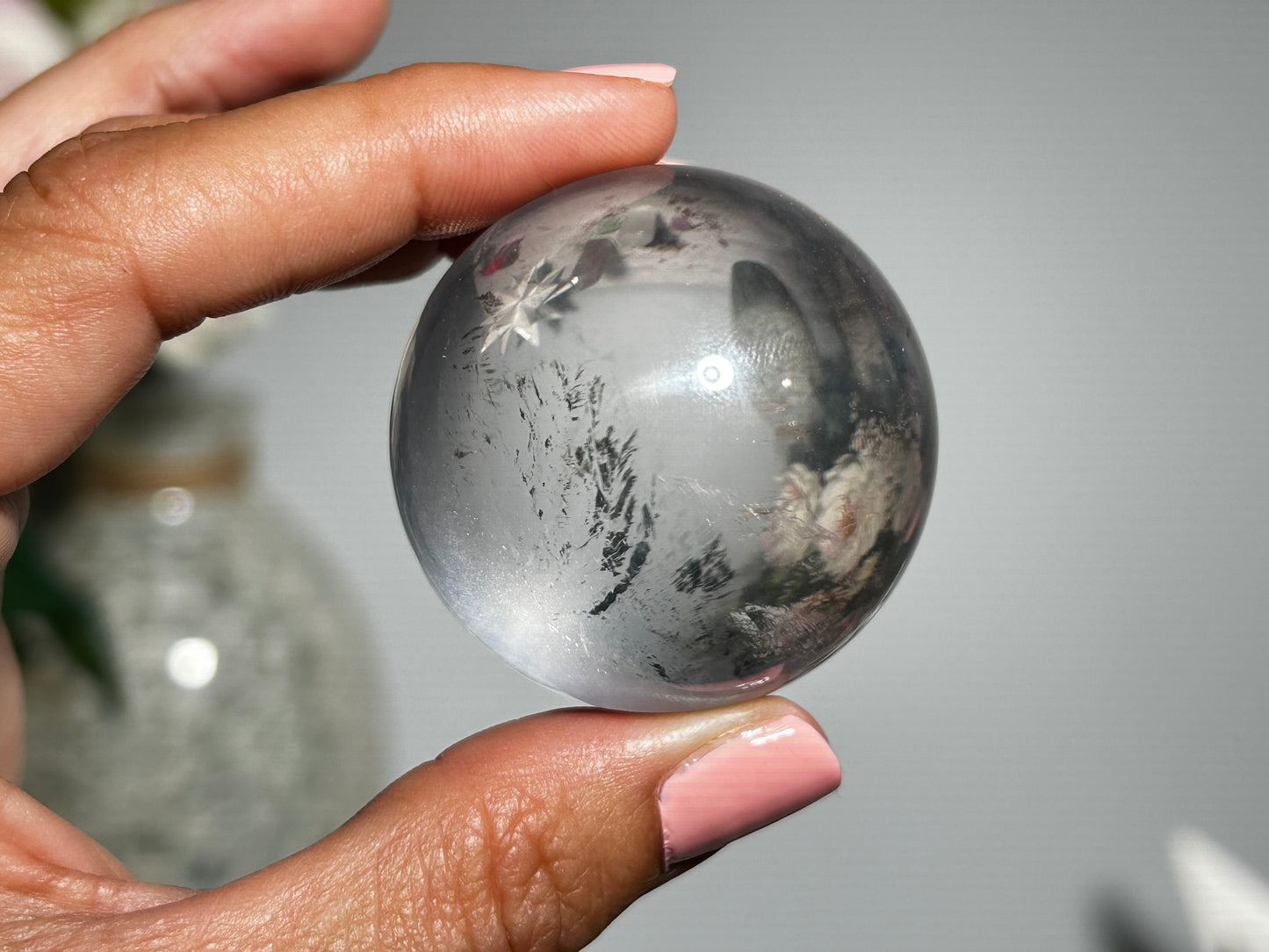 Star Rose Quartz Sphere (1.7",43mm)