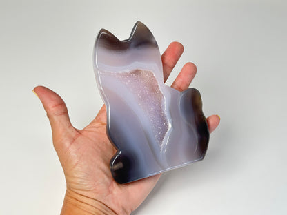 Druzy Agate Cat Slab (5.2", 132mm)