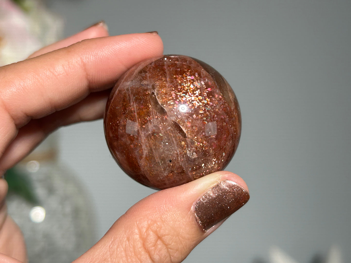 Confetti Sunstone Sphere (1.5", 36mm)