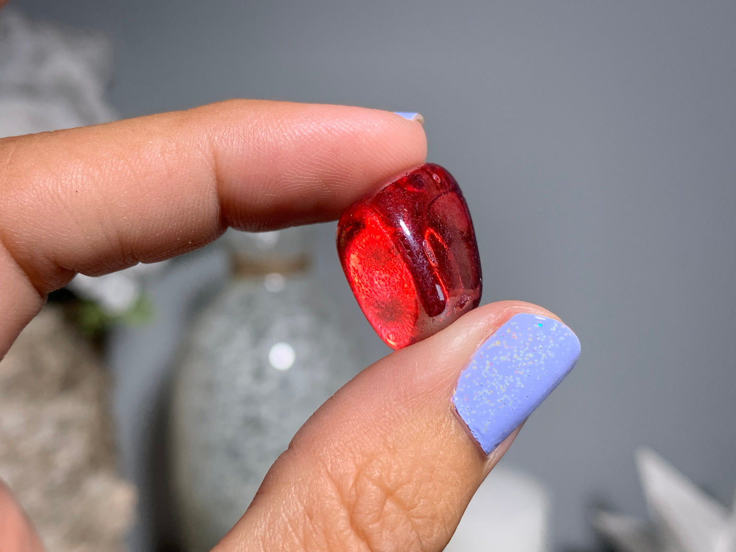 Tumbled Red Aura Quartz