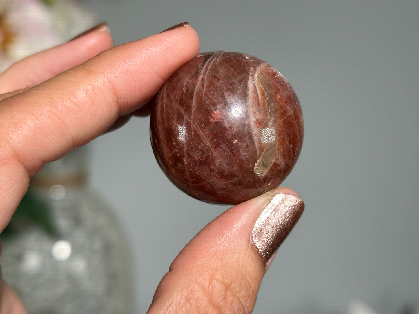 Confetti Sunstone Sphere (1.25", 32mm)