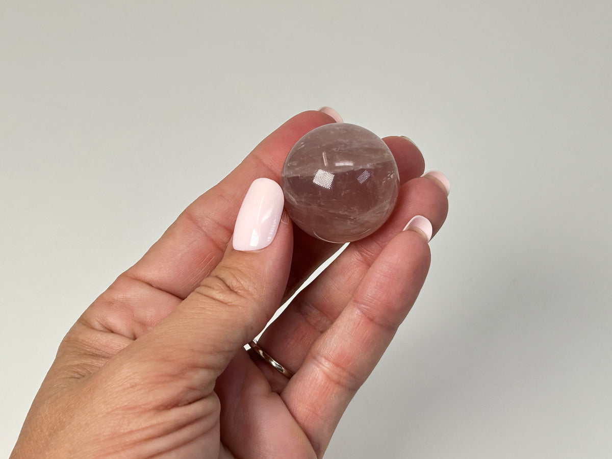 Star Rose Quartz Sphere (1.1", 29mm)