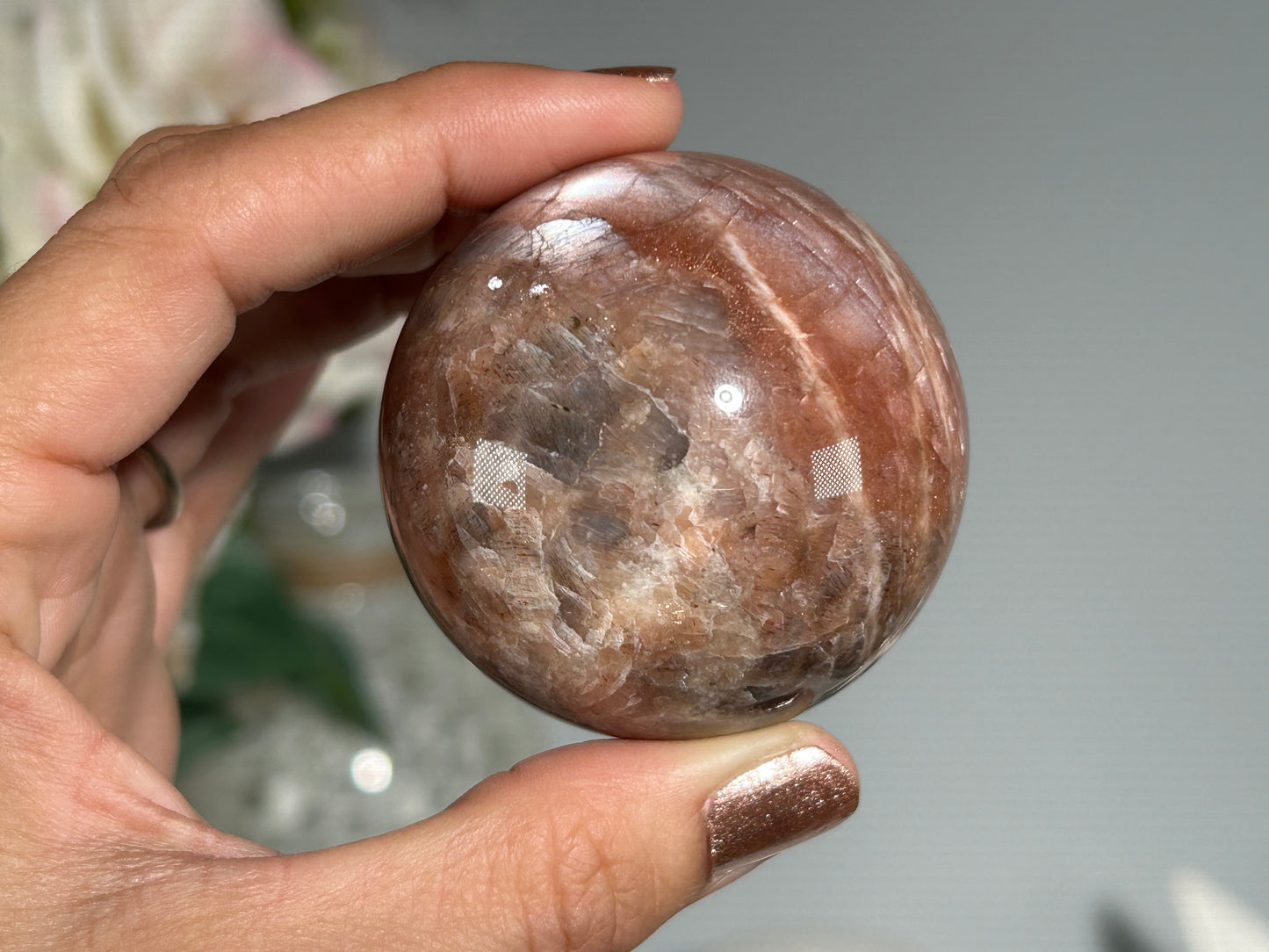 Confetti Sunstone Sphere (2", 52mm)