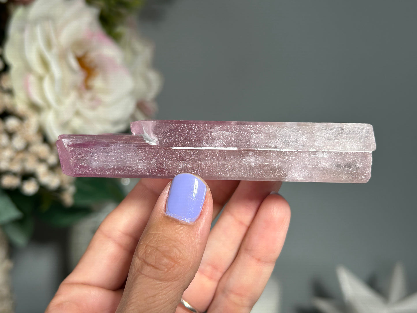 Natural Purple Kunzite Point (4", 10cm)