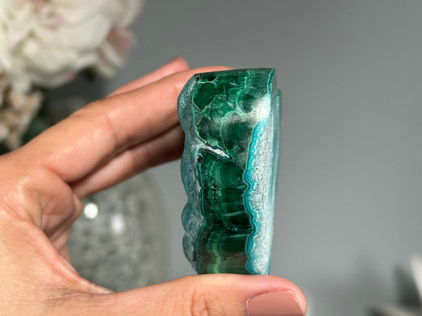 Malachite Chrysocolla Heart (2.7", 70mm)