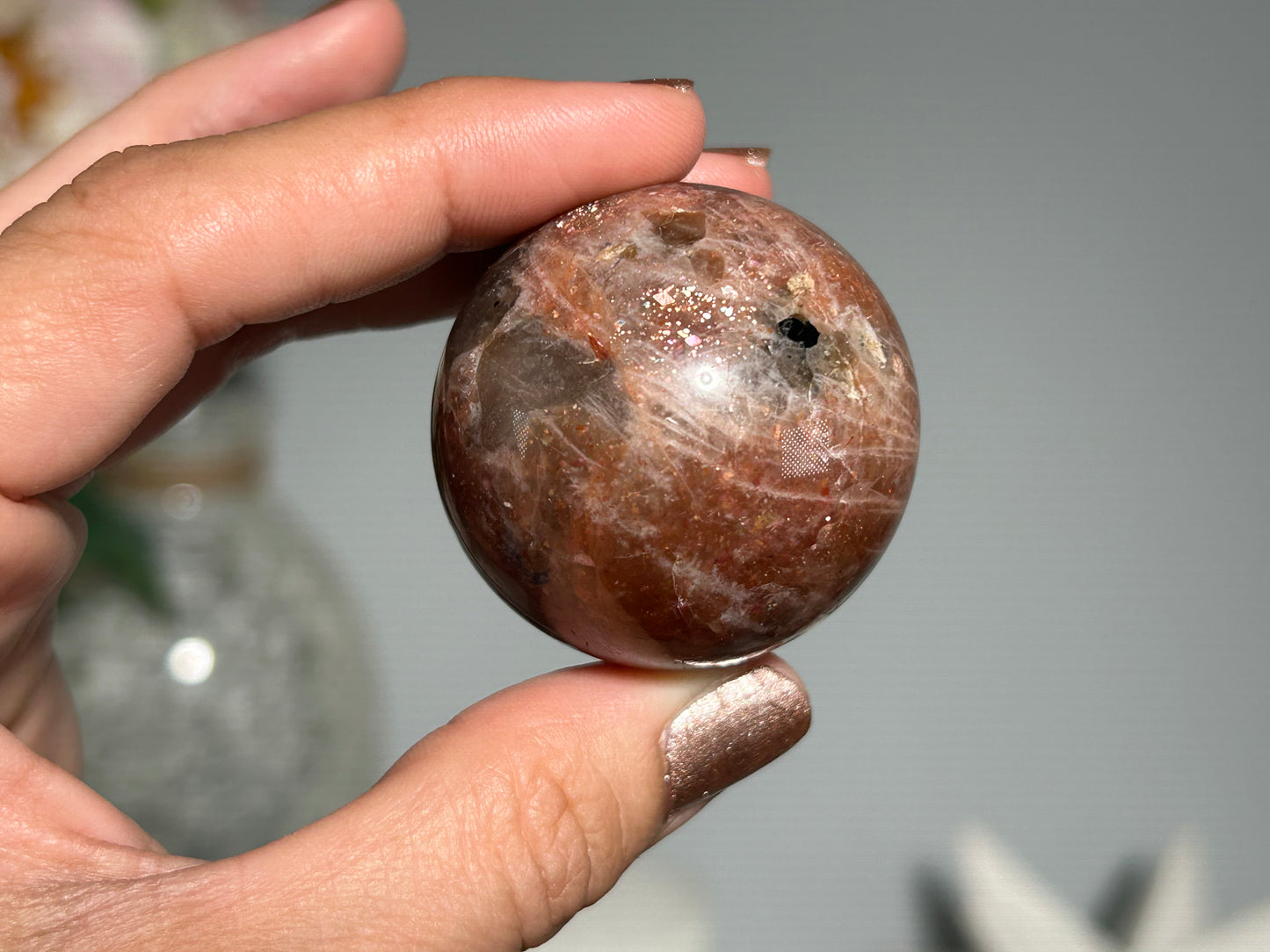 Confetti Sunstone Sphere (1.5", 35mm)