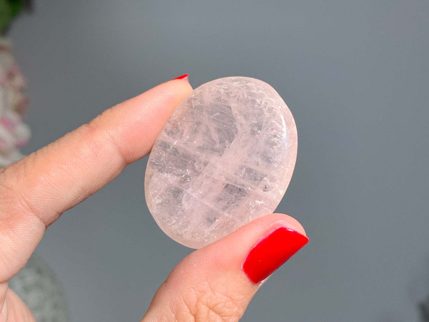 Rose Quartz Thumb Stone