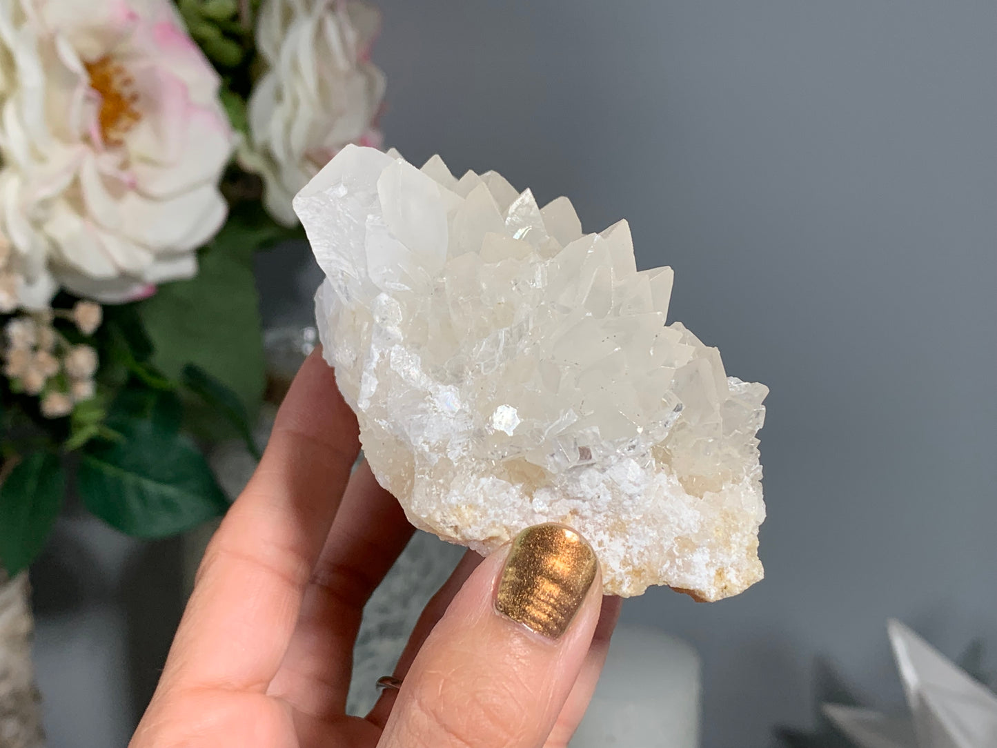 Natural Premium Calcite Flower (3.6", 92mm)