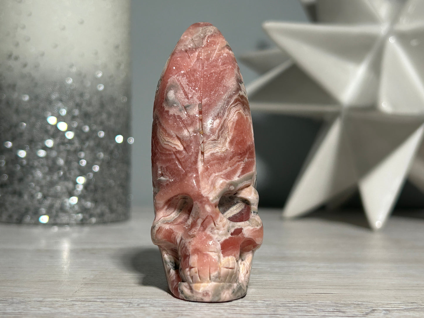 Rhodochrosite Skull (3", 75mm)