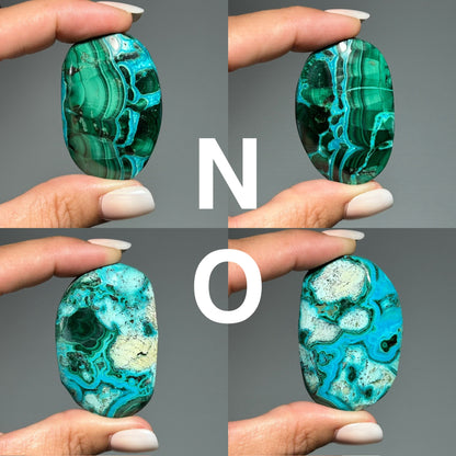 Malachite Chrysocolla Palm Stone