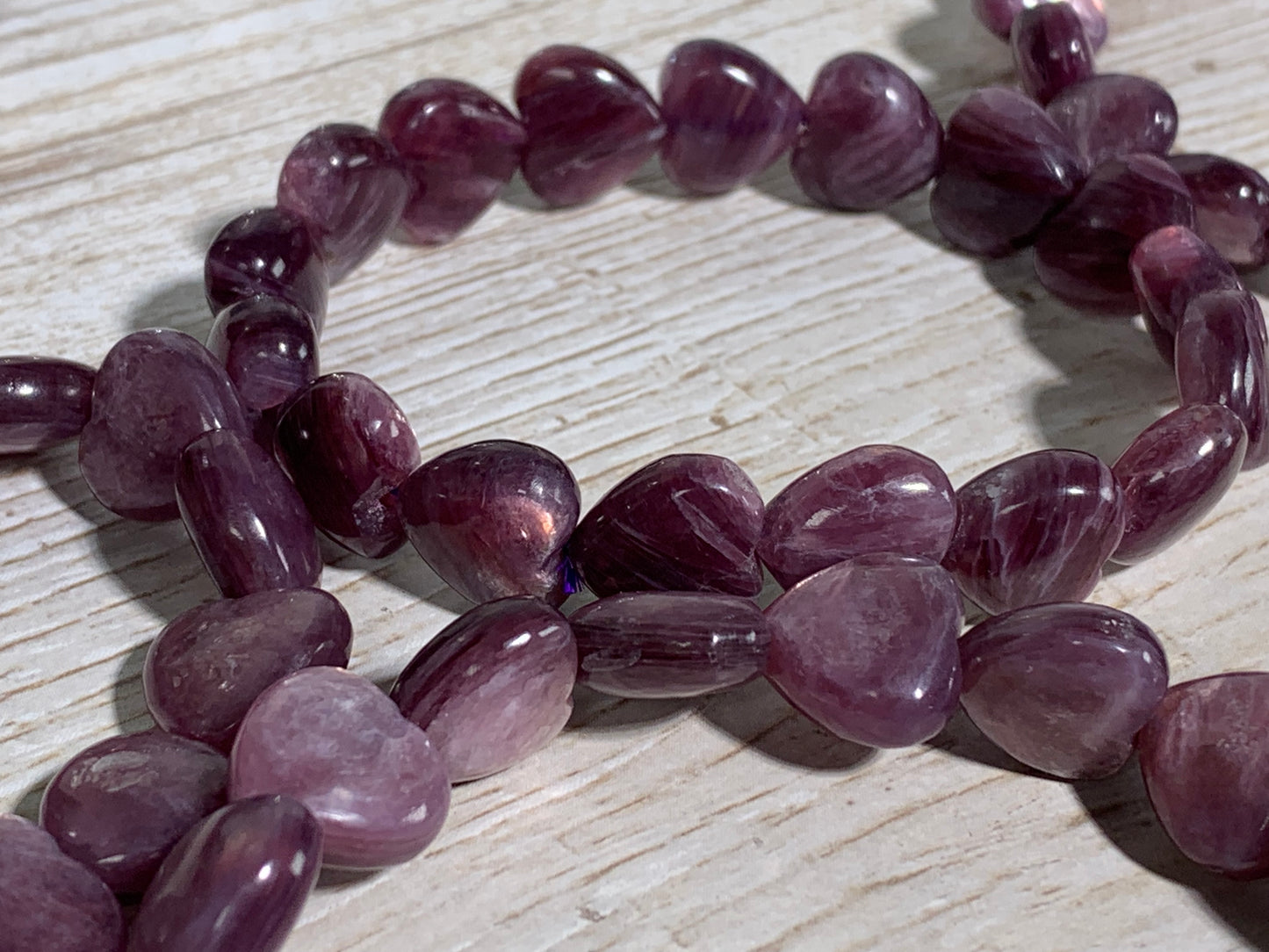 Gemmy Lepidolite Heart Bracelet