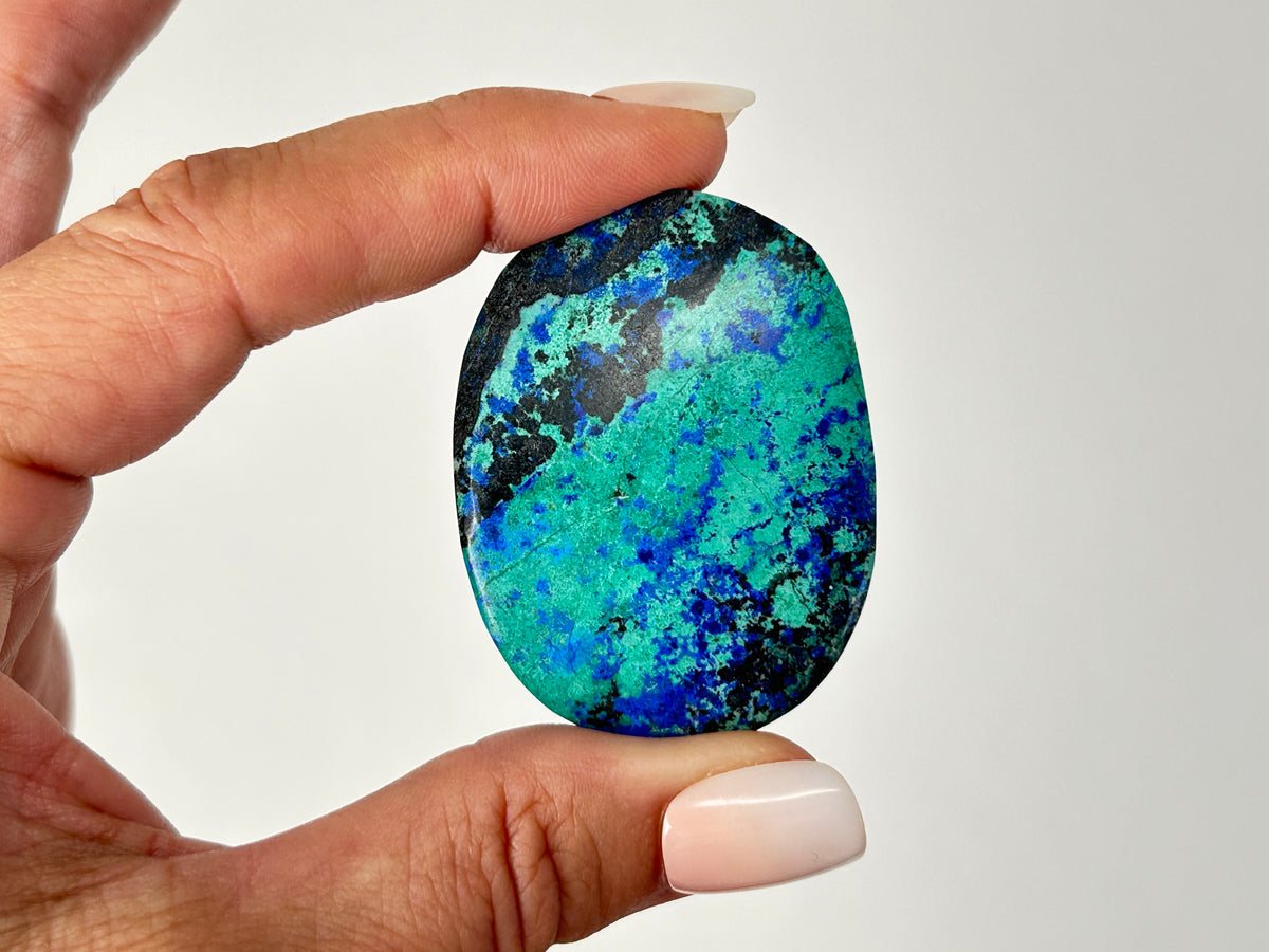 Azurite Chrysocolla Palm Stone #40