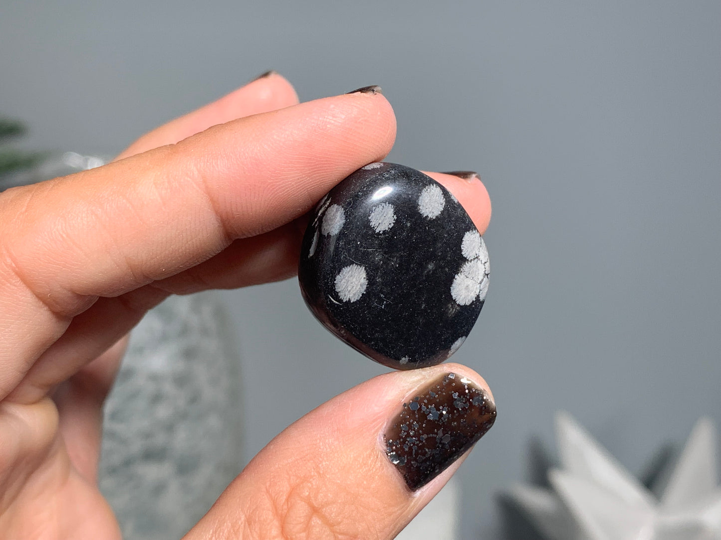 Tumbled Snowflake Obsidian Small