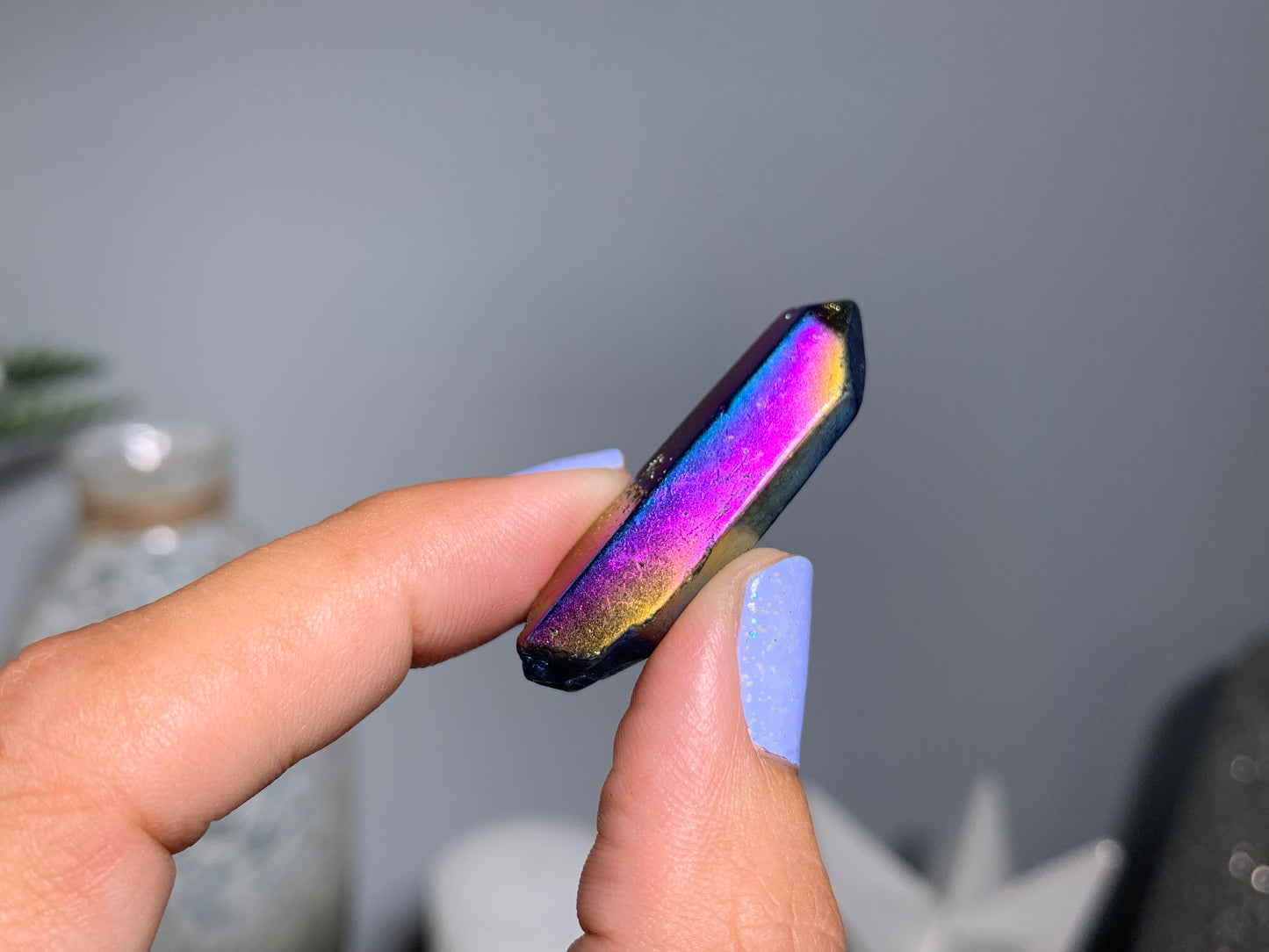 Titanium Aura Quartz Point