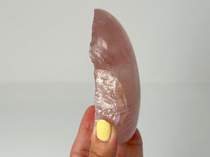 Rose Quartz Half Polished Freeform (4", 102mm)