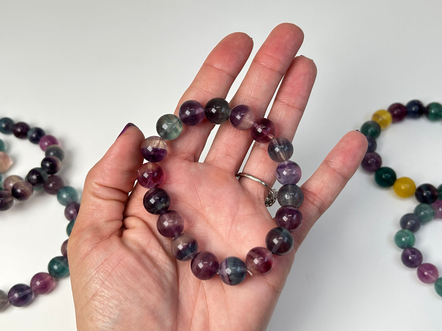 12mm Fluorite Bracelet