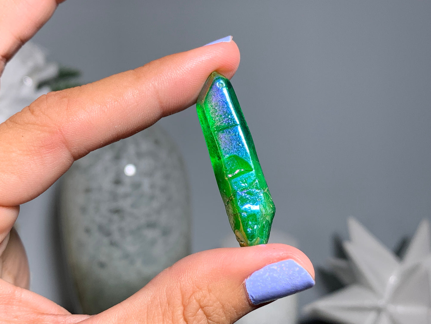 Green Aura Quartz Point