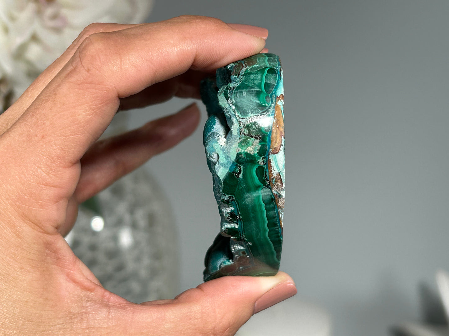 Malachite Chrysocolla Heart (2.75", 70mm)