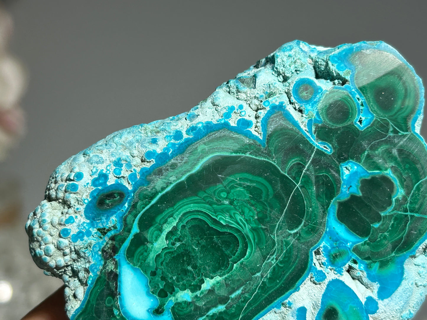 Malachite Chrysocolla Slab (3", 76mm)