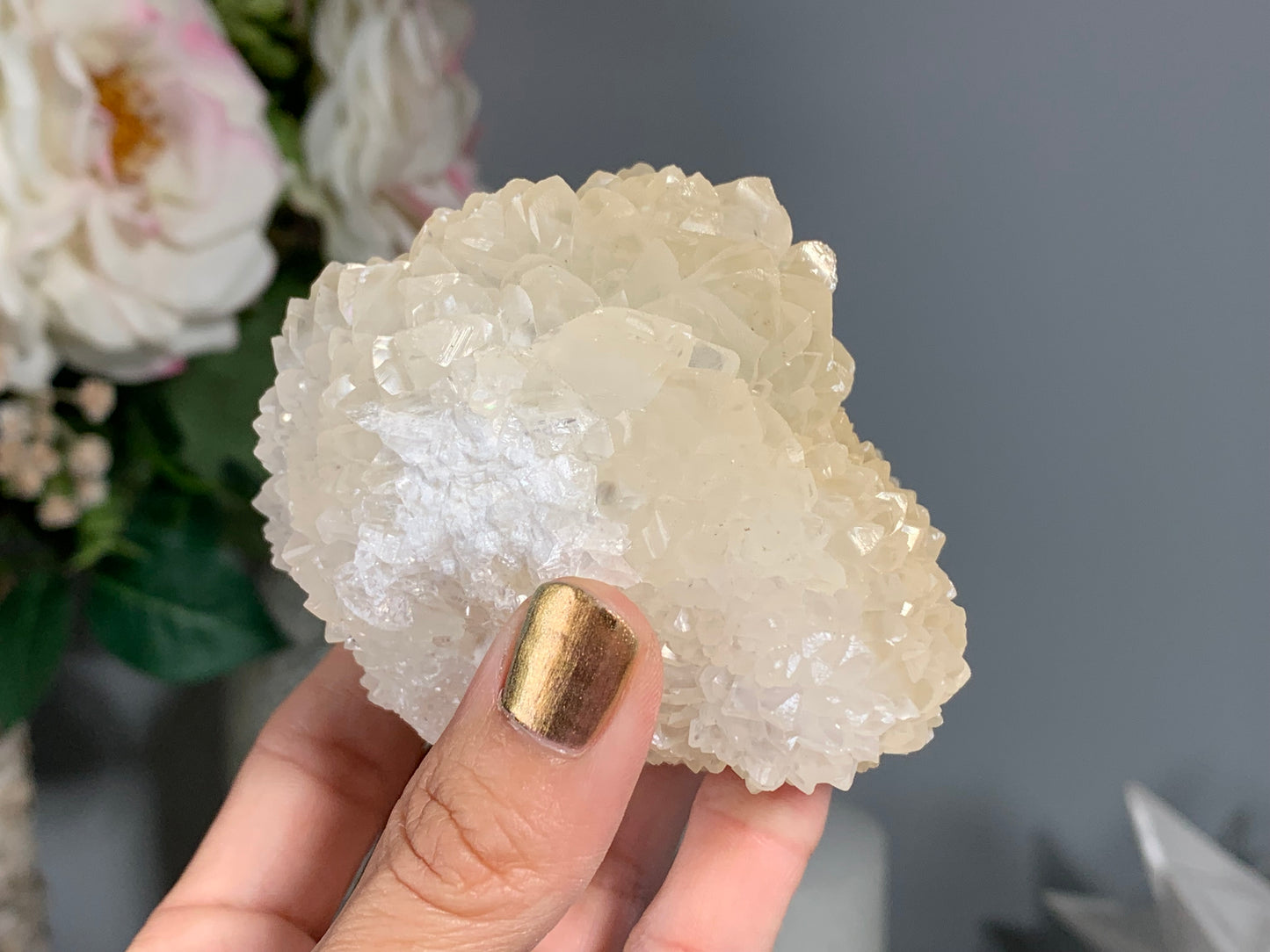 Natural Premium Calcite Flower (3.5", 90mm)