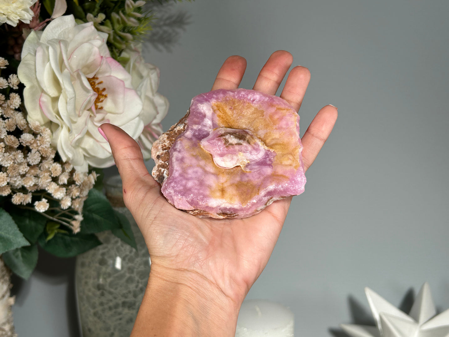 Natural Pink Aragonite (3.9", 98mm)