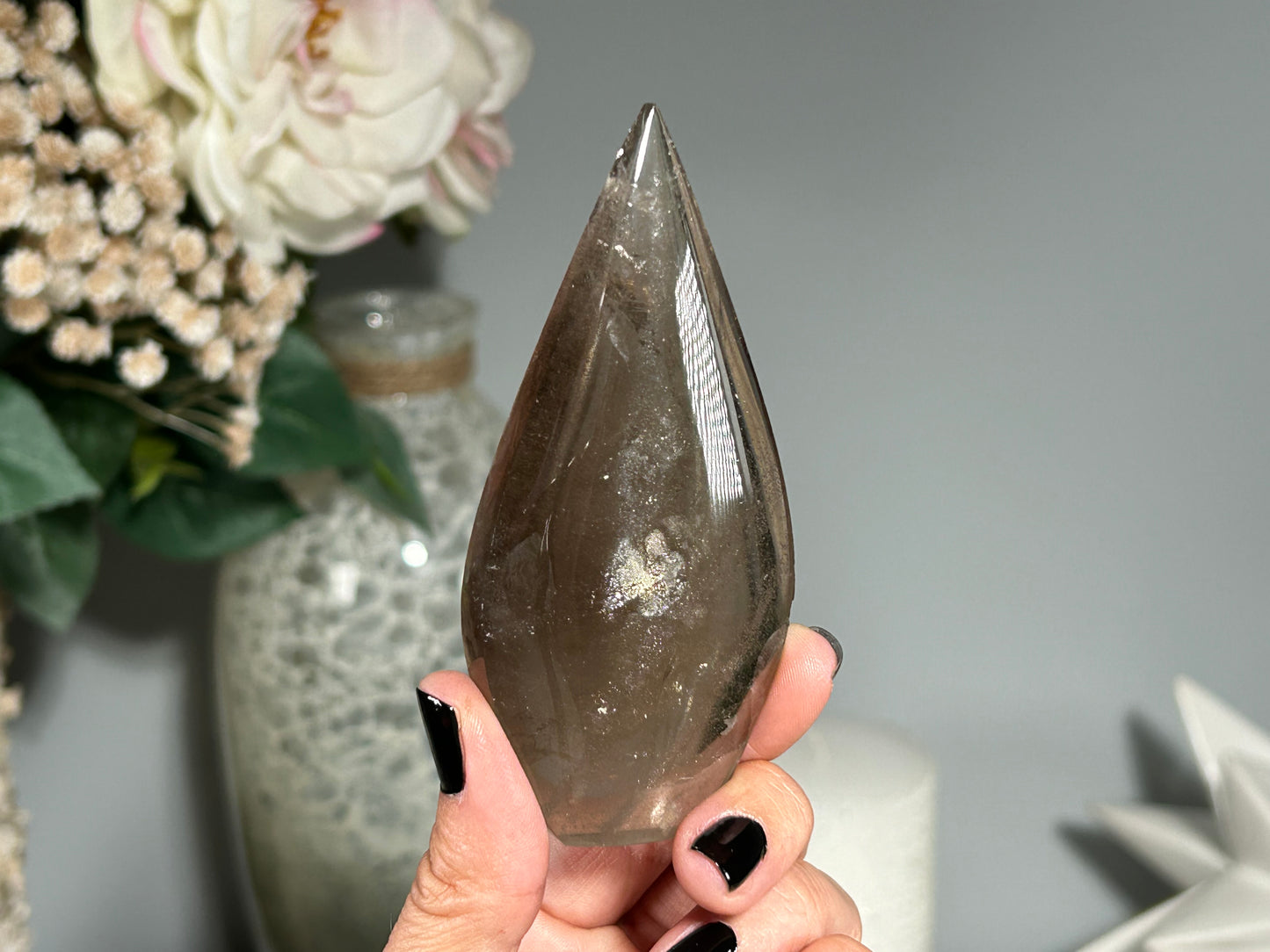 Smoky Quartz Flame (3.8", 97mm)