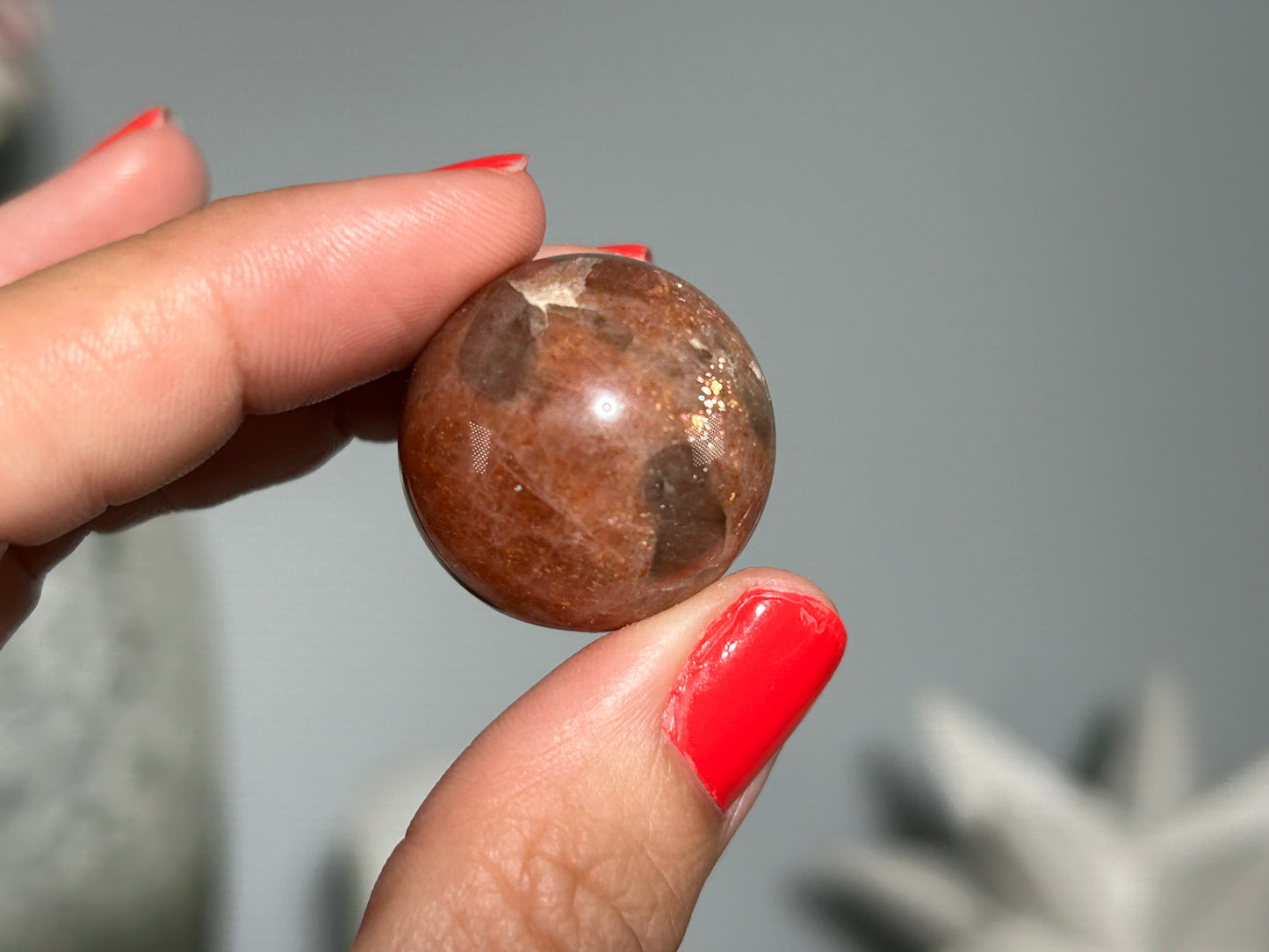 Confetti Sunstone Sphere (1", 24mm)