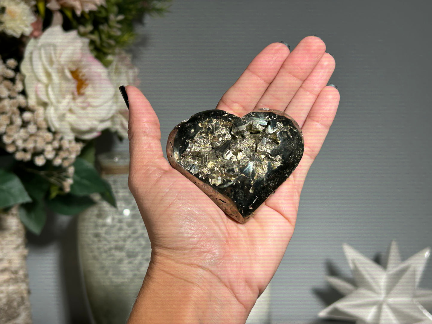 Pyrite Heart (2.9", 73mm)