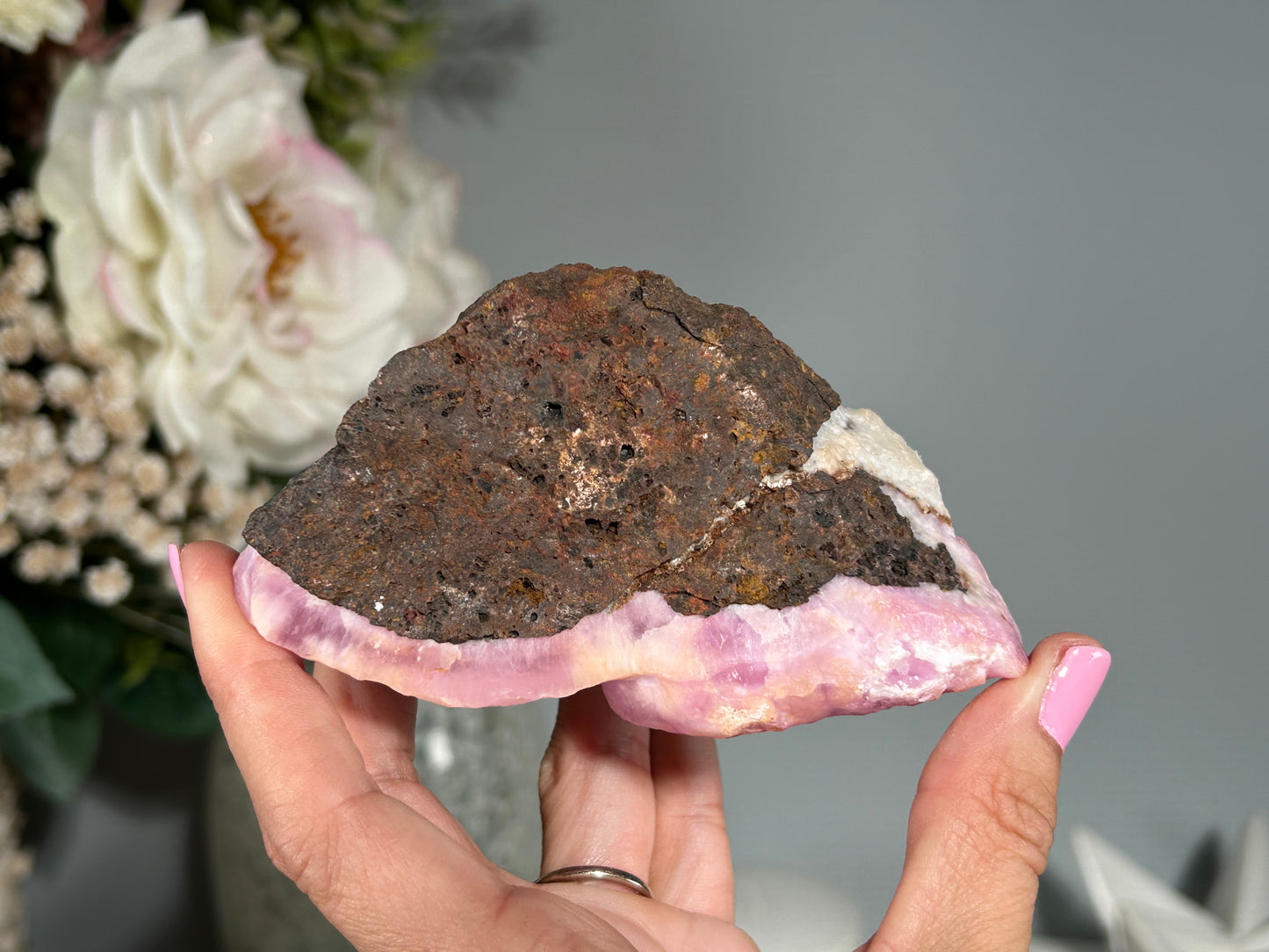 Natural Pink Aragonite (4.1", 105mm)