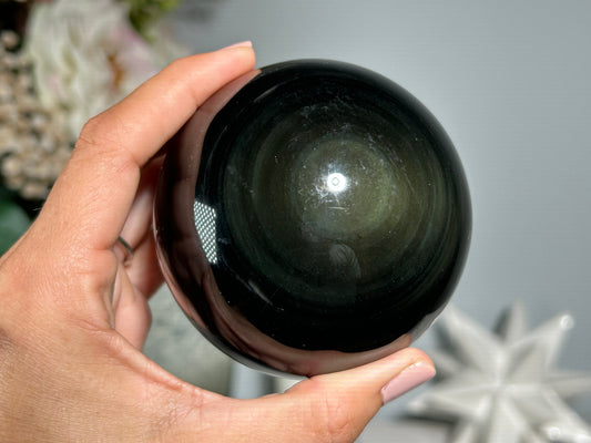 Gold Sheen Obsidian Sphere (3.1", 79mm)