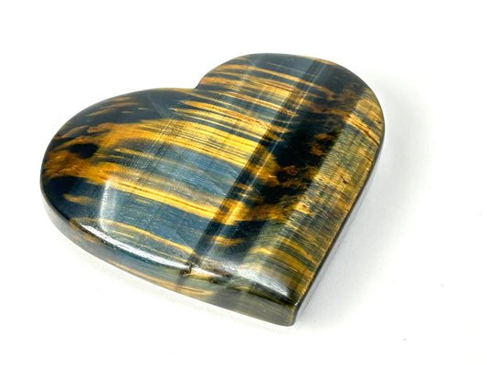 Blue Tigers Eye Heart #70