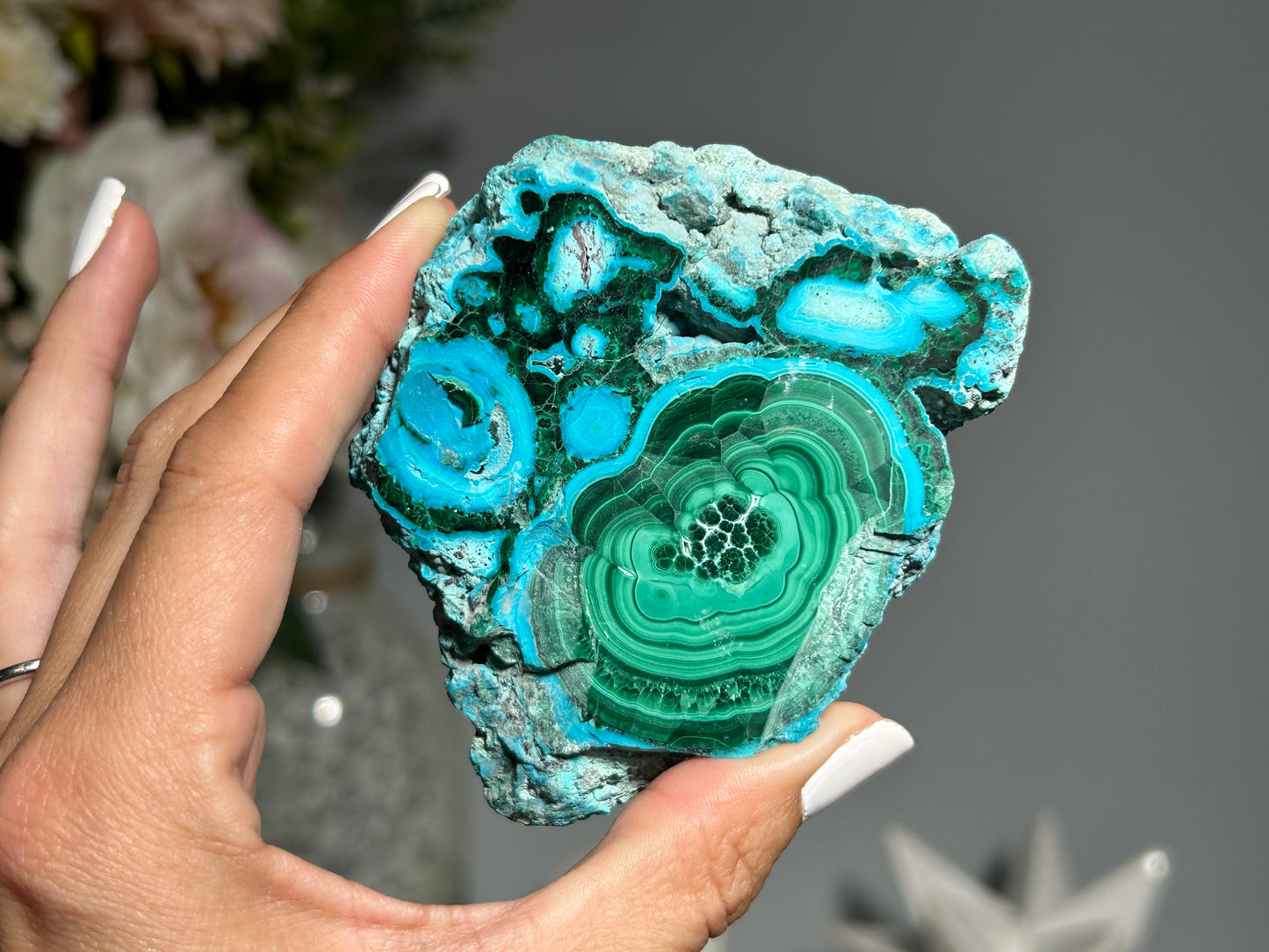 Malachite Chrysocolla Slab (3.3", 84mm)