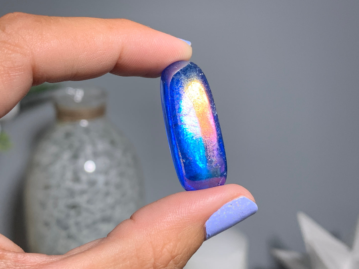 Tumbled Blue Aura Quartz