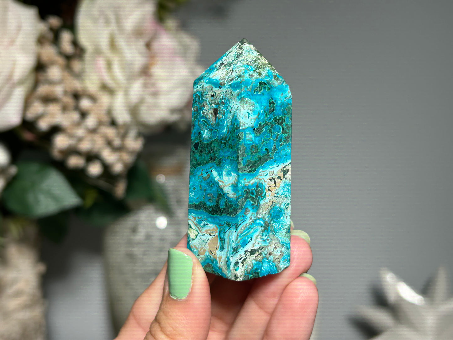 Malachite Chrysocolla Tower (2.75", 70mm)