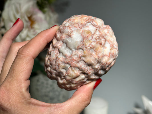 Red Vein Jasper Brain (3.2", 80mm)