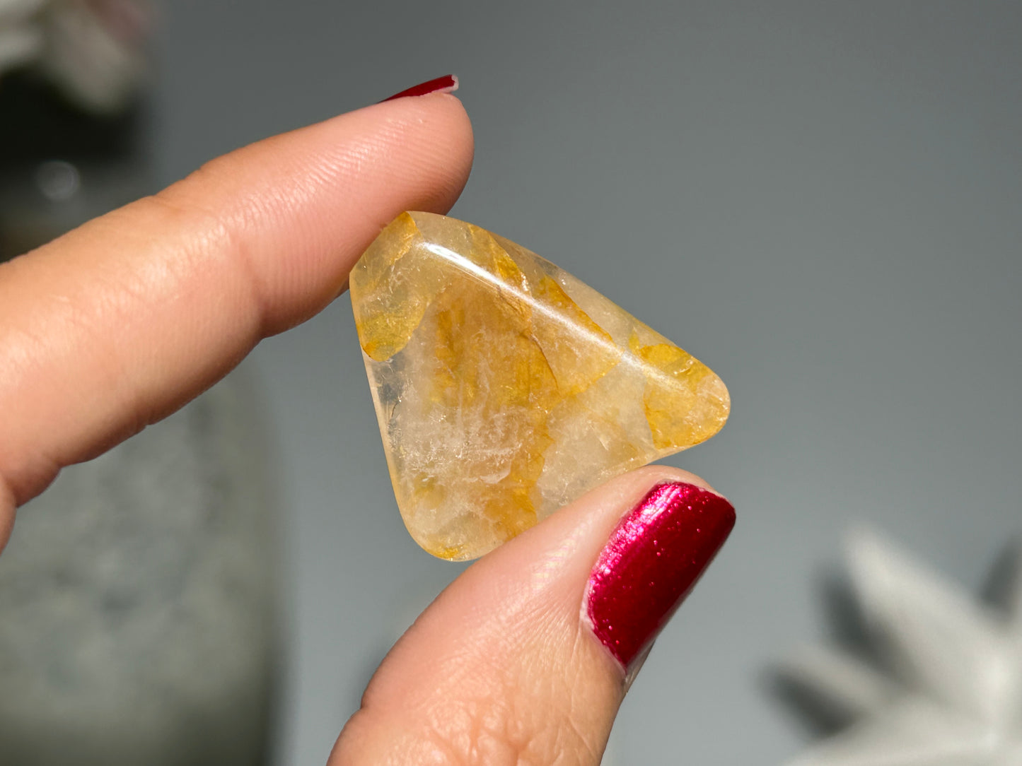 Tumbled Yellow Hematoid Quartz Small