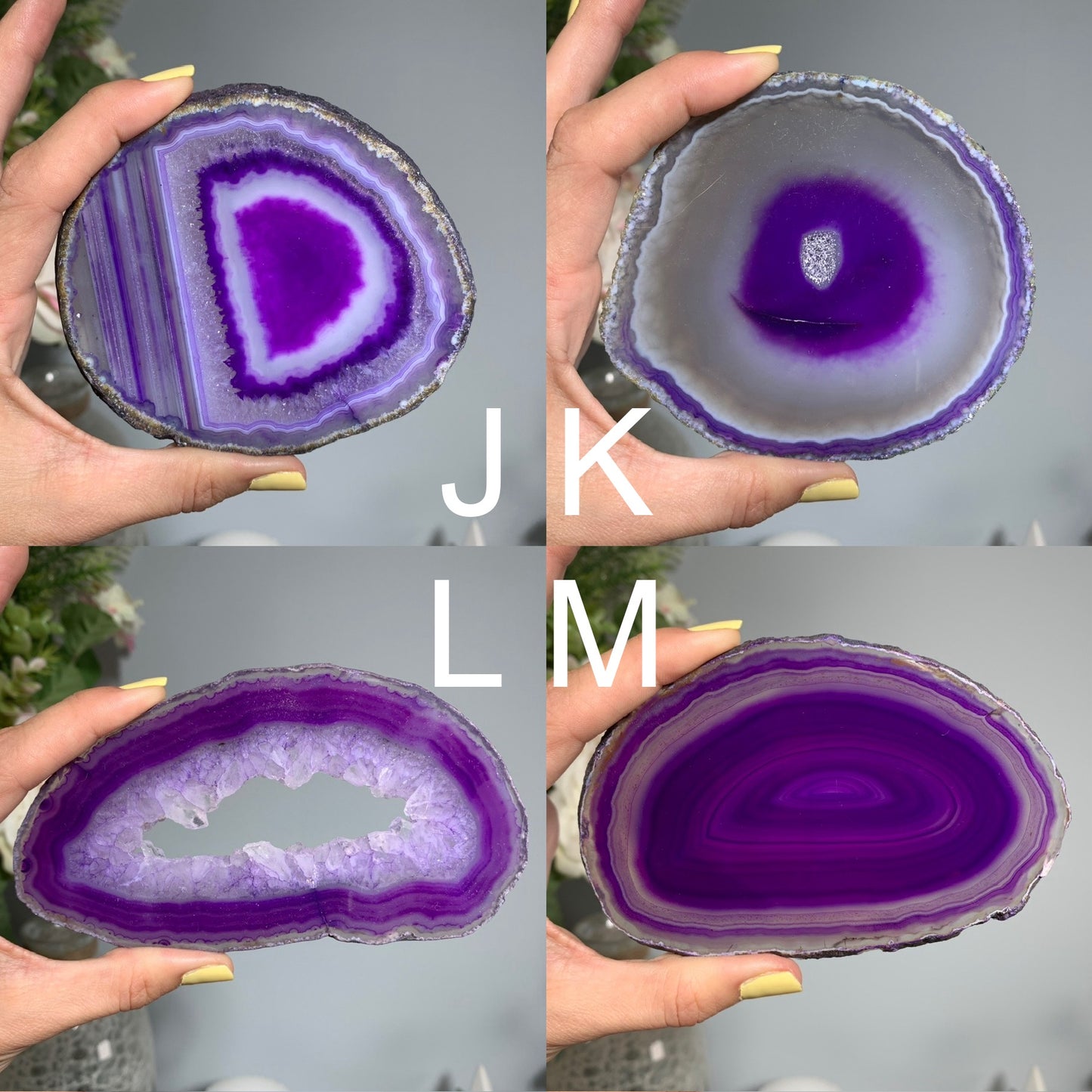 Dyed Purple Agate Slice