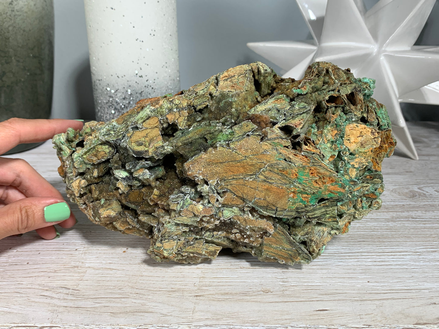 Druzy Chrysoprase (7.8", 198mm)