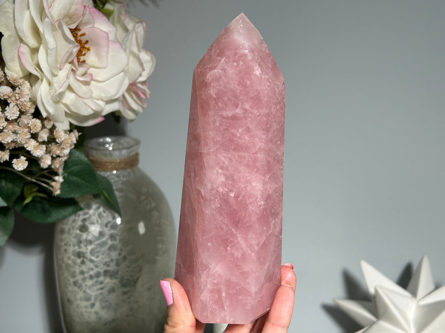 Rose Quartz Tower (6.5", 166mm)